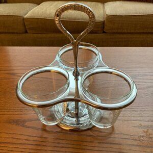 Vintage MCM Irvinware Chrome Glass Gourmet Susan Server 1977 USA Made
